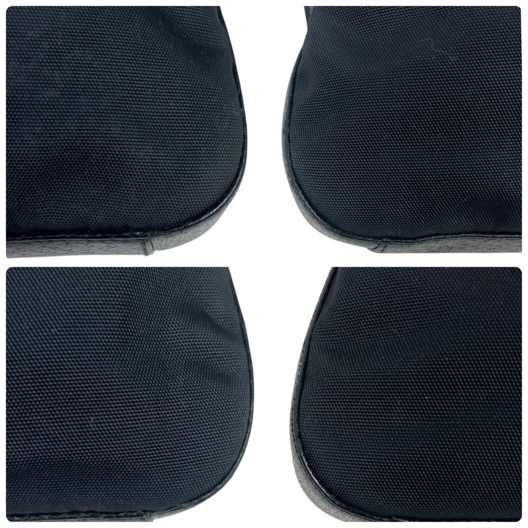 美品 グッチ ワンショルダー トートバッグ ブラック ロゴプレート 肩掛け