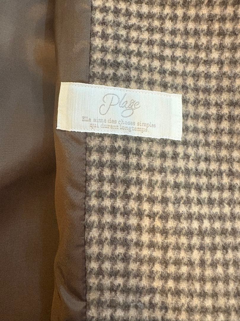 plage ツイード double button コート 38