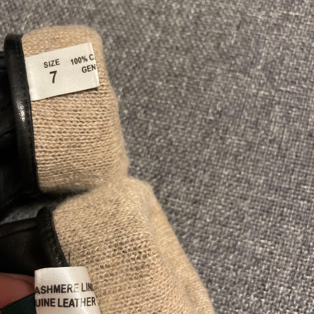 IL BISONTE レザー手袋 サイズ7 黒　革手袋