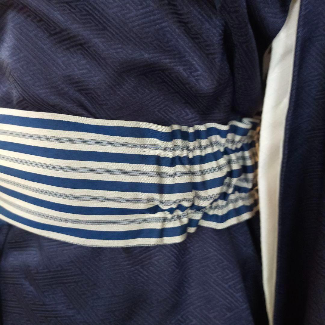 七五三 男の子 5歳 着物 セット 一式 紺 水色 ブルー 兜 几帳 0506