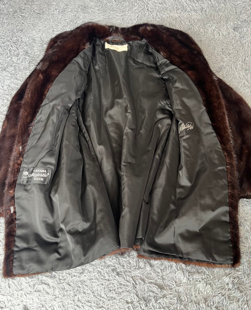超豪華　デミバフミンク　マジェスティックミンク　ファーコート　L相当