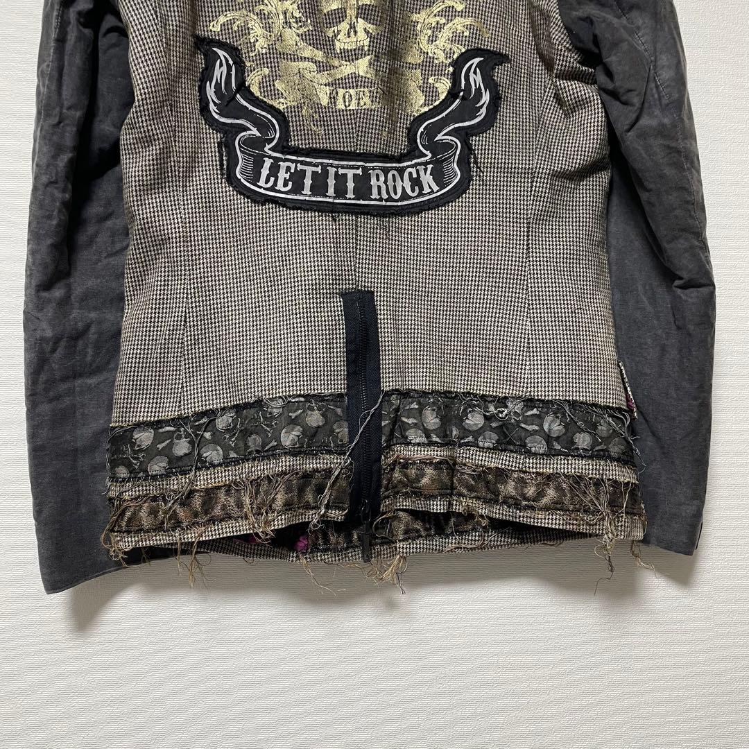 【極希少】ロエン 再構築テーラードジャケット ワッペン ドクロ タグ付き 46