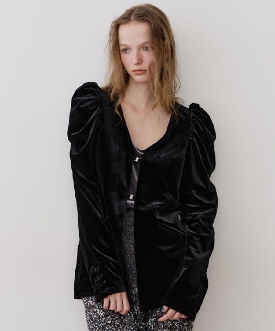 クラシカルベロアパフスリーブジャケット