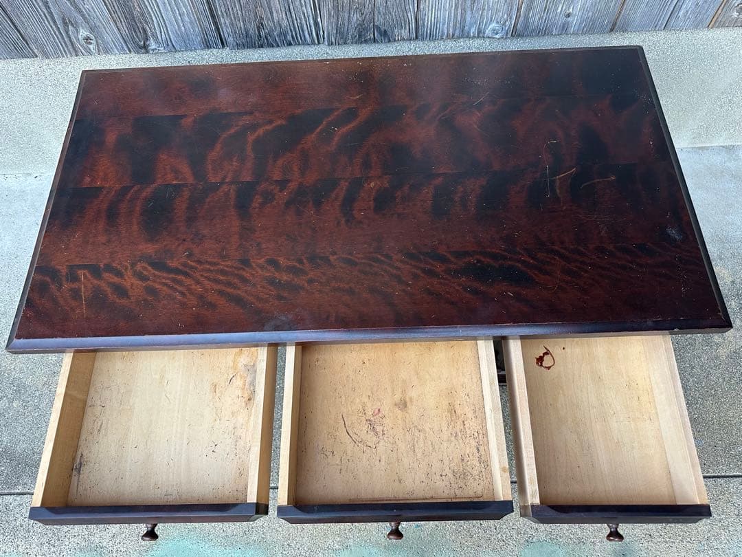 北海道民芸家具 樺材 HM420 文机 デスク ローテーブル 管理No.iso