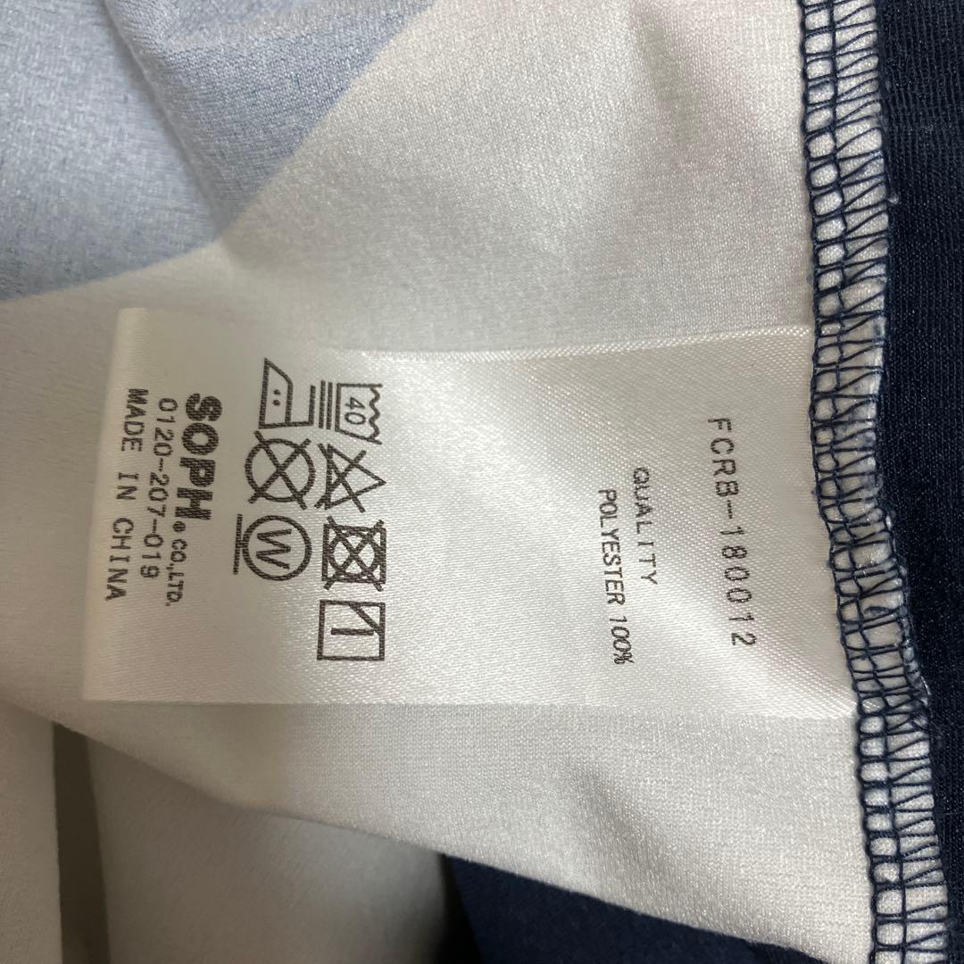 SOPH. fcrb 長袖カットソー ネイビー/ホワイト