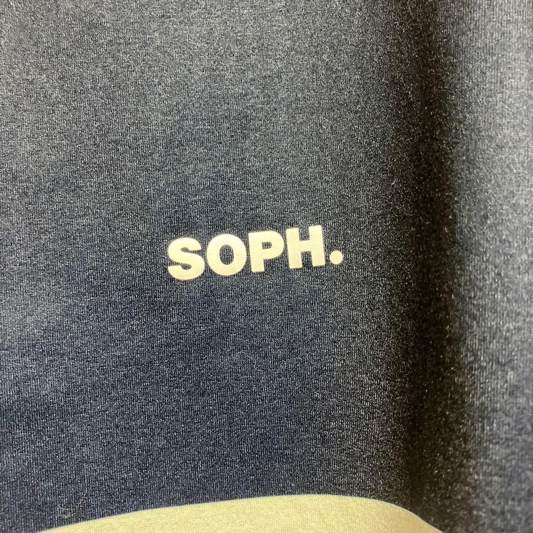 SOPH. fcrb 長袖カットソー ネイビー/ホワイト