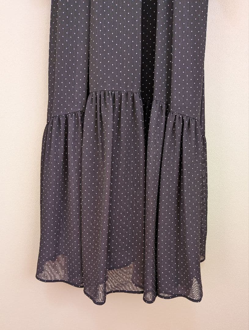 プロポーションボディドレッシング♡ボウタイ　ワンピース　シャーリング　ドット