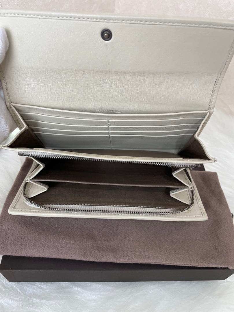 Bottega Veneta 長財布 ホワイト/グレー