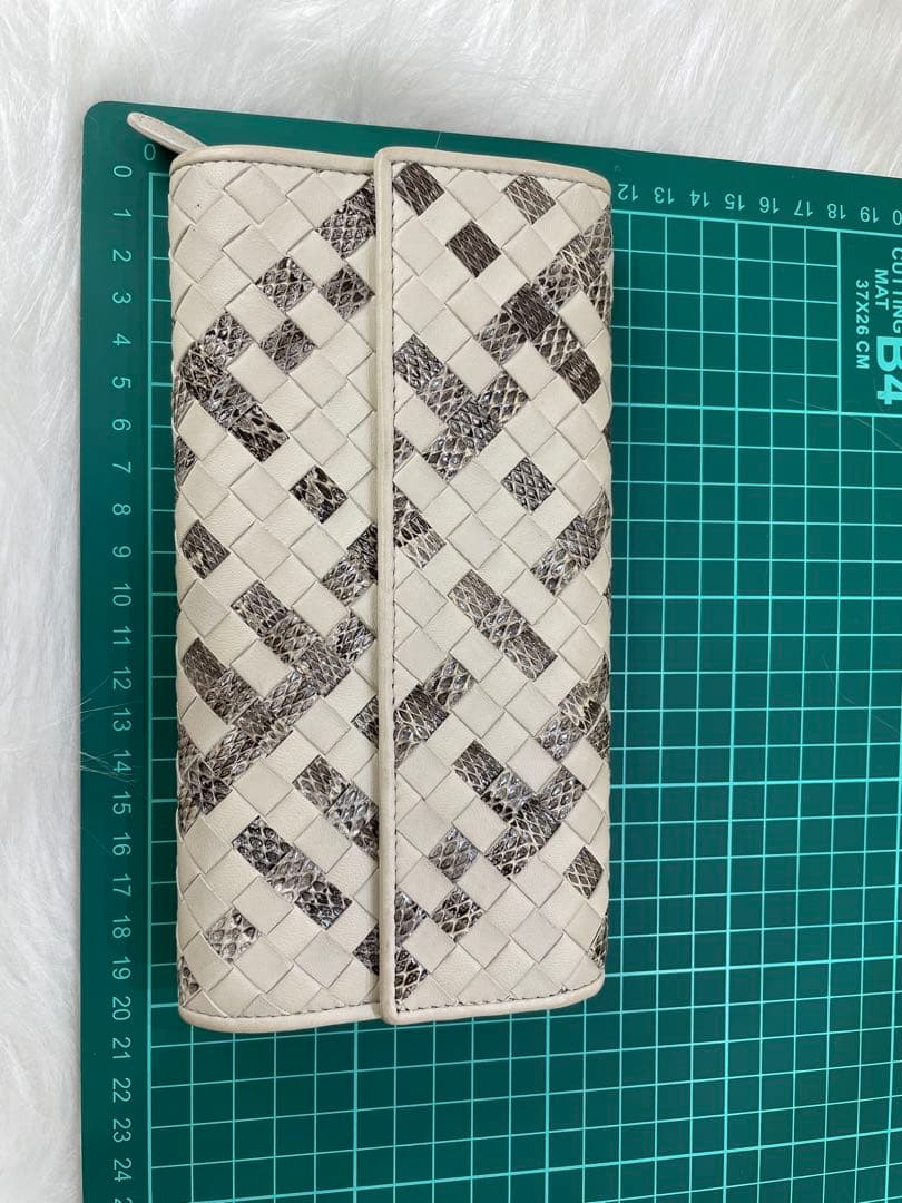 Bottega Veneta 長財布 ホワイト/グレー