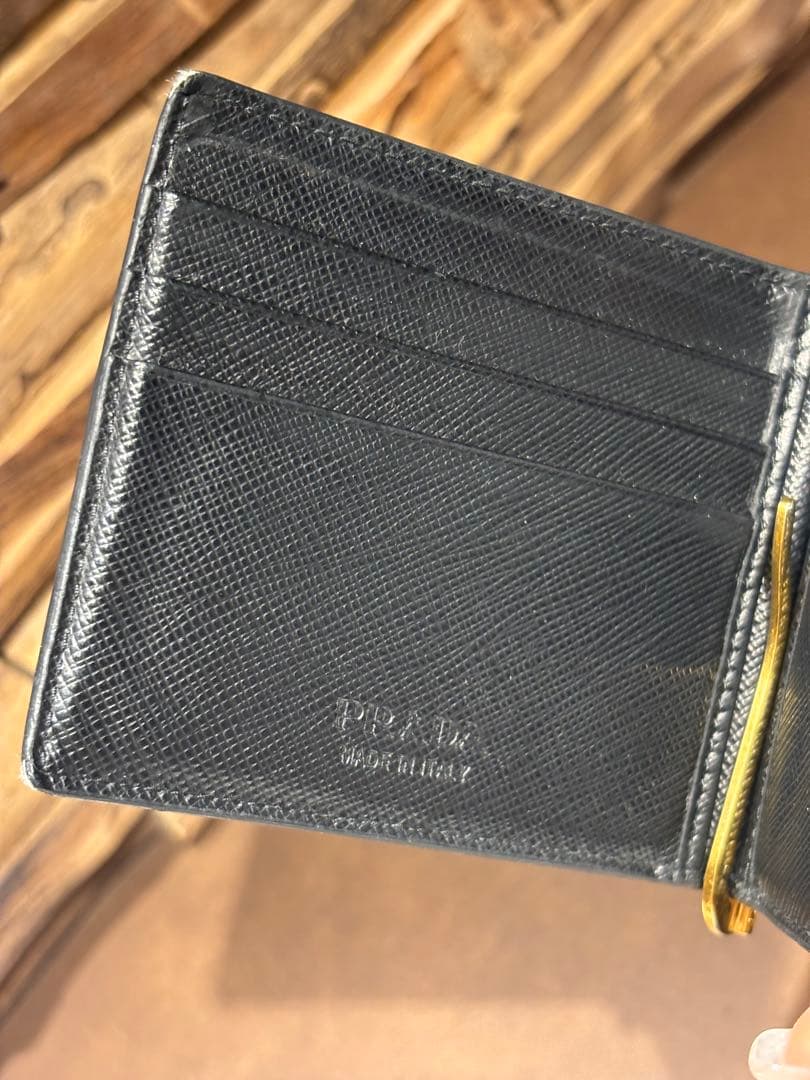 PRADA(プラダ) サフィアーノ マネークリップ 黒