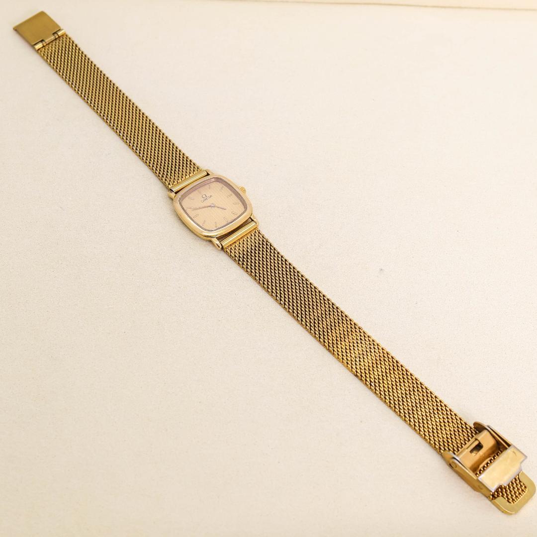 稼働 OMEGA 腕時計 スクエア レディース ヴィンテージ ゴールド 2769