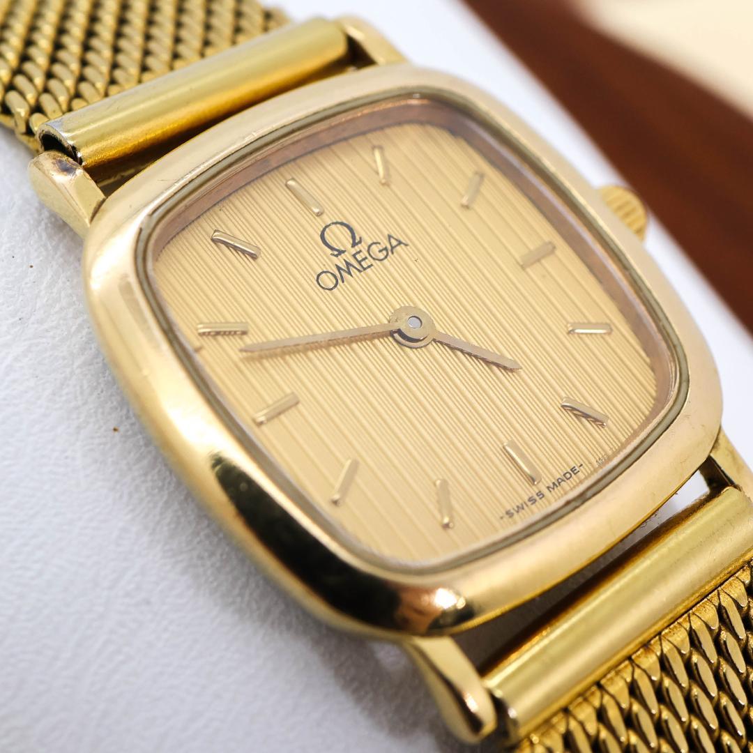 稼働 OMEGA 腕時計 スクエア レディース ヴィンテージ ゴールド 2769