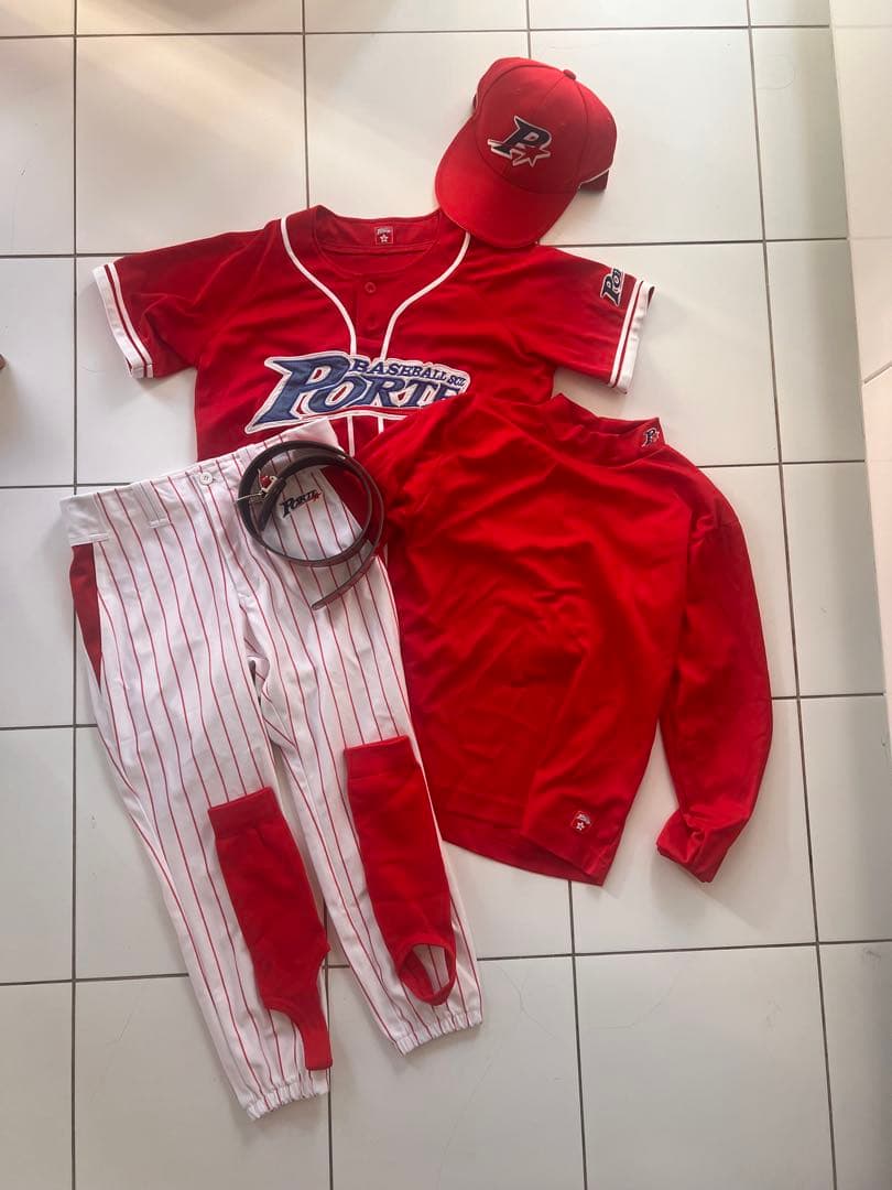 ポルテ　赤 ユニフォームセット 160cm 着用数回涙