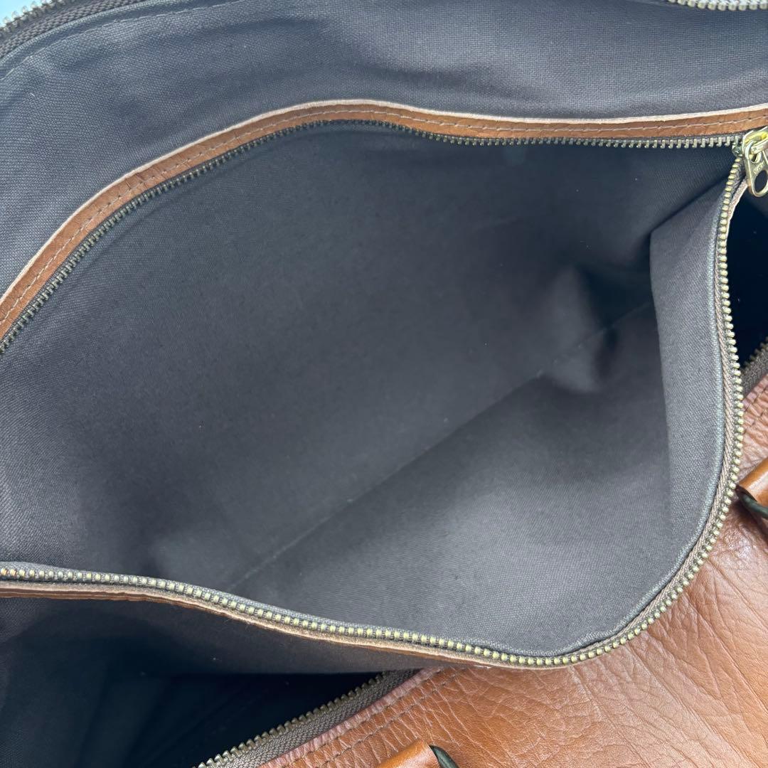 ポーター オールレザー ボストンバッグ 南京錠 ブラウン 大容量 A4可 茶