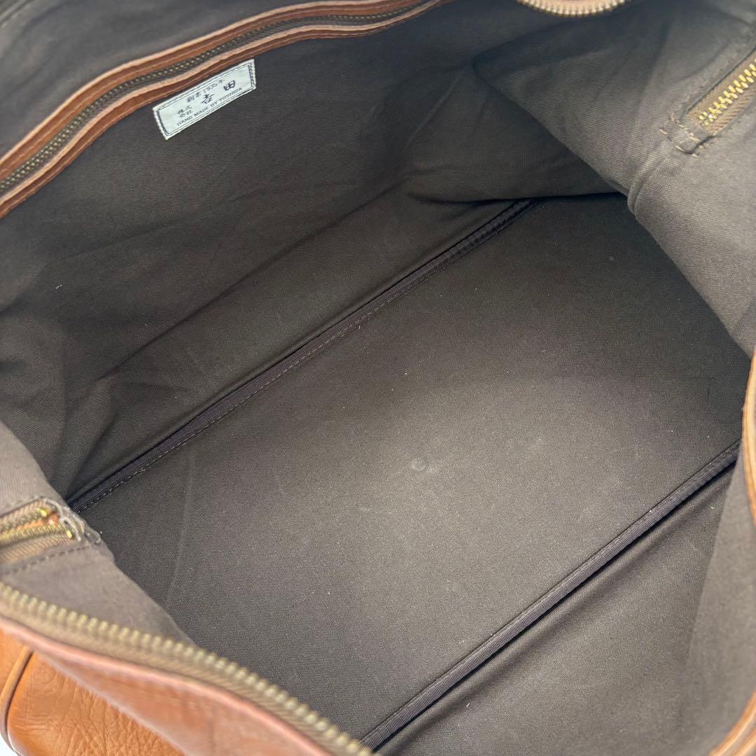 ポーター オールレザー ボストンバッグ 南京錠 ブラウン 大容量 A4可 茶