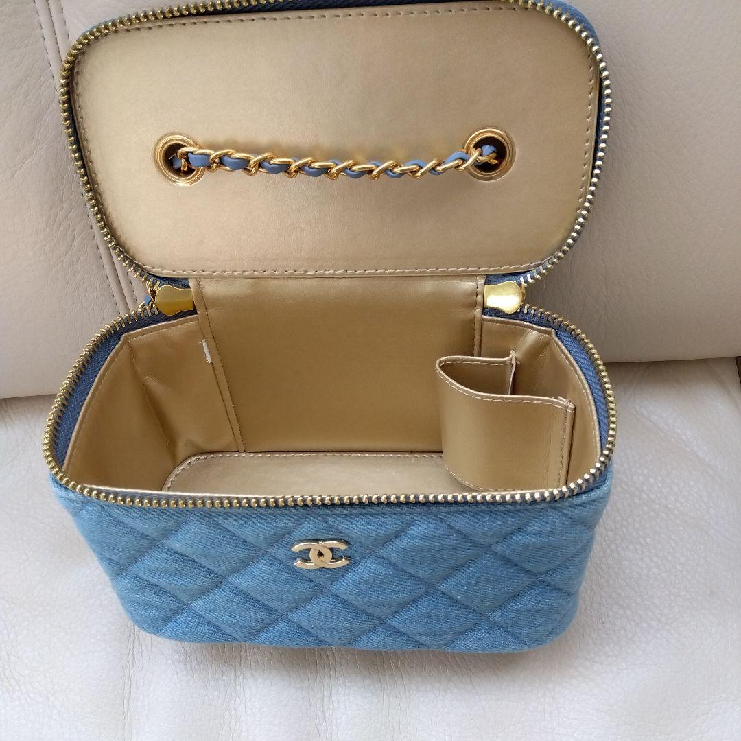 CHANEL シャネル　ブルー デニム チェーンバッグ　ノベルティ
