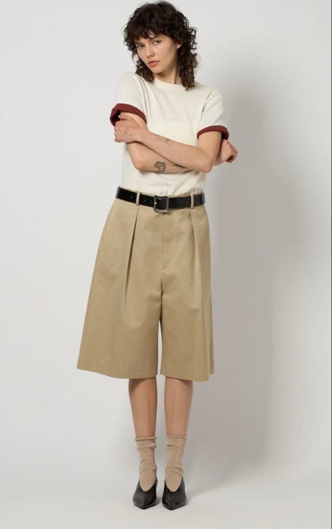 新品　＜6(ROKU) ＞コットン チノ ショートパンツ