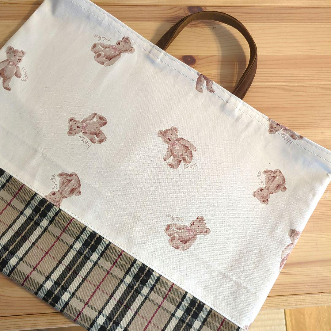 3人のmama◡̈☆　くま×チェック