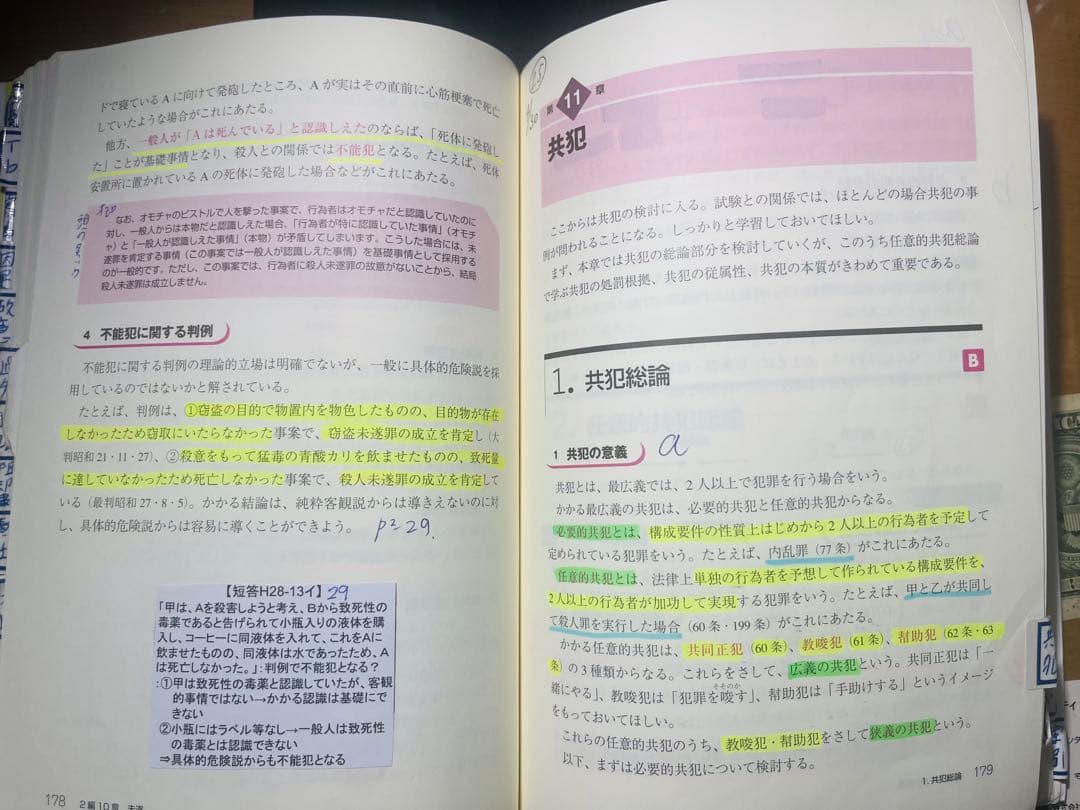 呉基礎本　刑法総論、各論　講義を網羅した書込み済　パワポ貼付け済
