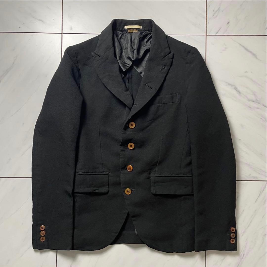 コムデギャルソンオムプリュス ポリ縮絨 ジャケット ブラック XS