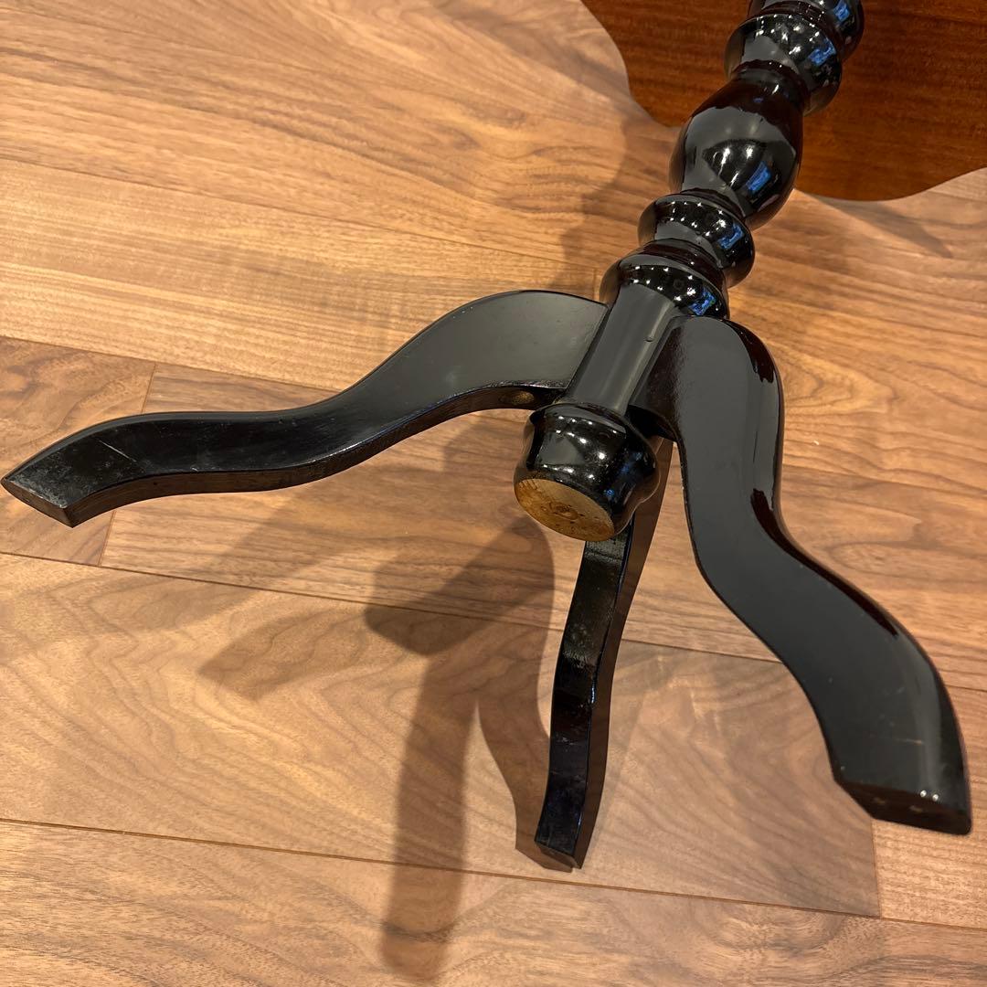 アンティーク風 木製テーブル　3本足