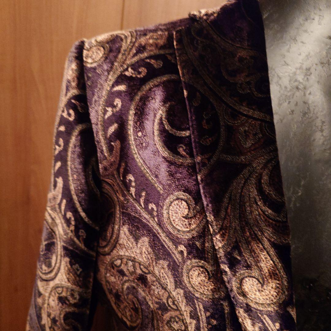 エトロ48.ETRO48.MADE IN ITALY.紫と金ペイズリージャケット