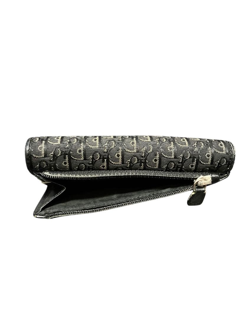 Christian Dior ディオール オブリーク 3つ折り財布 トロッター黒