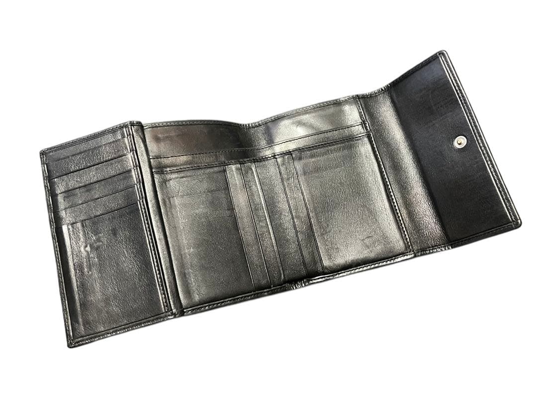 Christian Dior ディオール オブリーク 3つ折り財布 トロッター黒