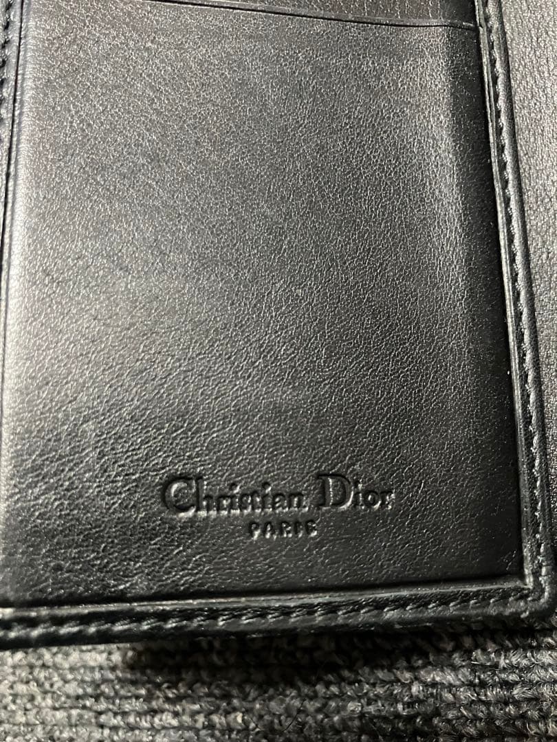 Christian Dior ディオール オブリーク 3つ折り財布 トロッター黒