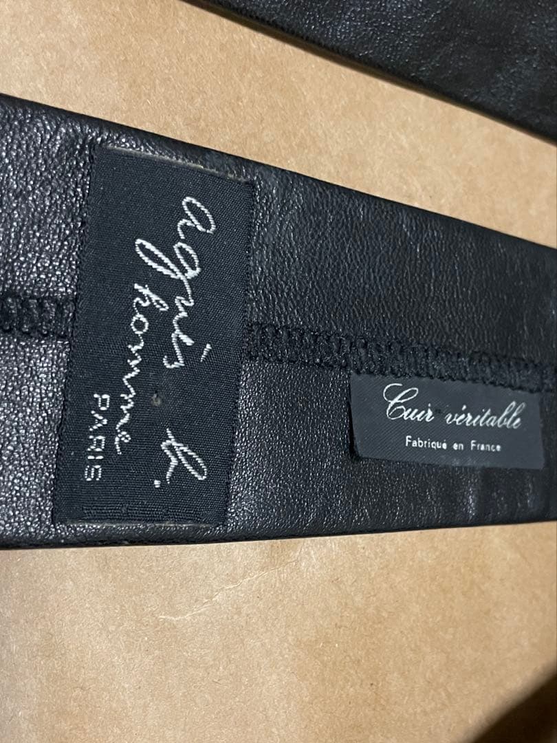 90年代　agnès b. HOMME（アニエスベーオム）　レザーナロータイ