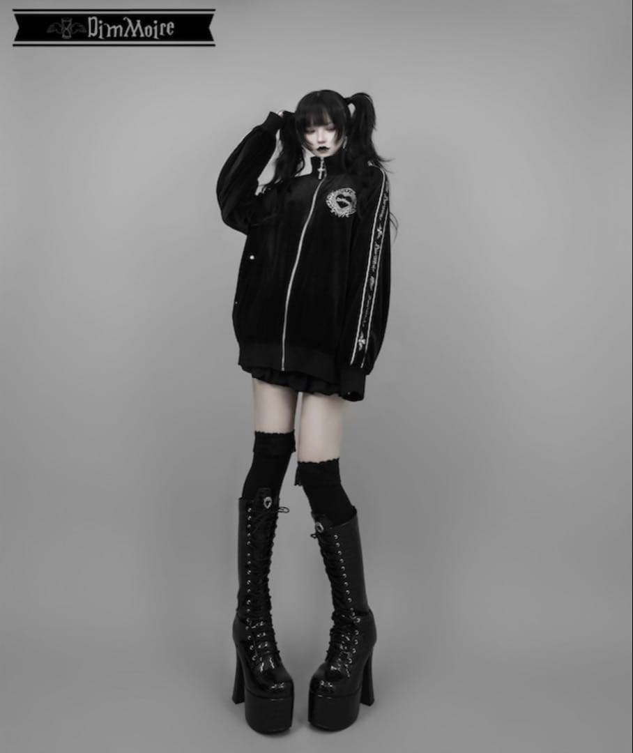 DimMoire ディムモアール ベロアジャージトップス black Mサイズ