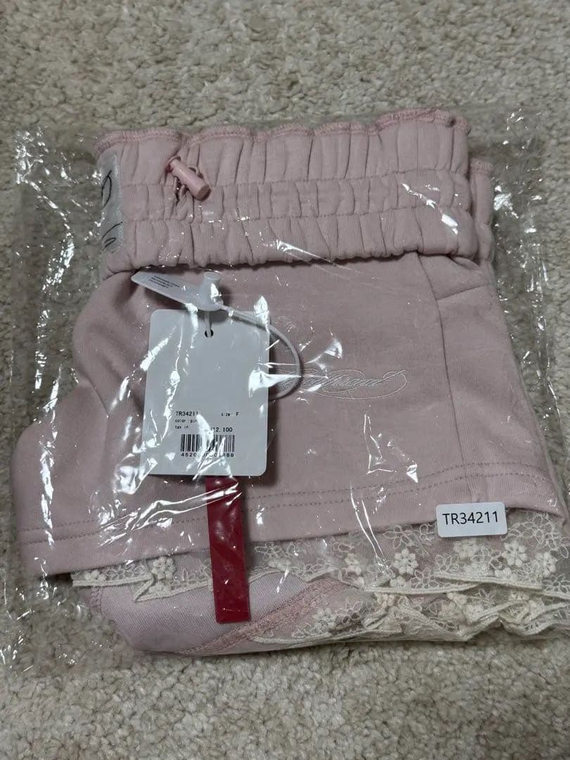 パンツ THEREDTHREAD S jersey shorts lace