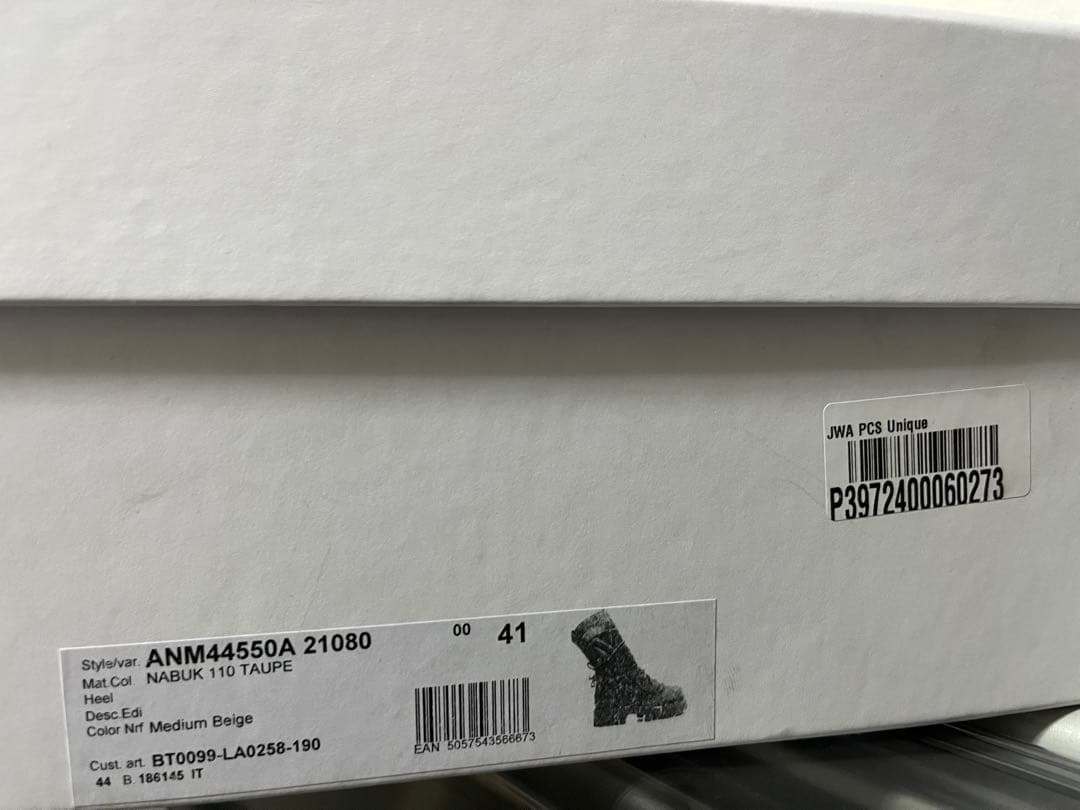 .*m様 【室内試着のみ】 JWアンダーソン 25SS コンバットブーツ 41