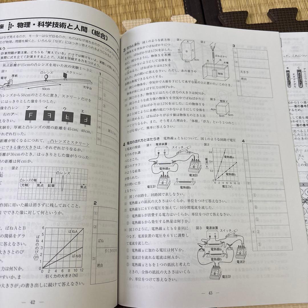 京都府公立高校入試直前対策テキストセット　馬渕教室　英国理社数