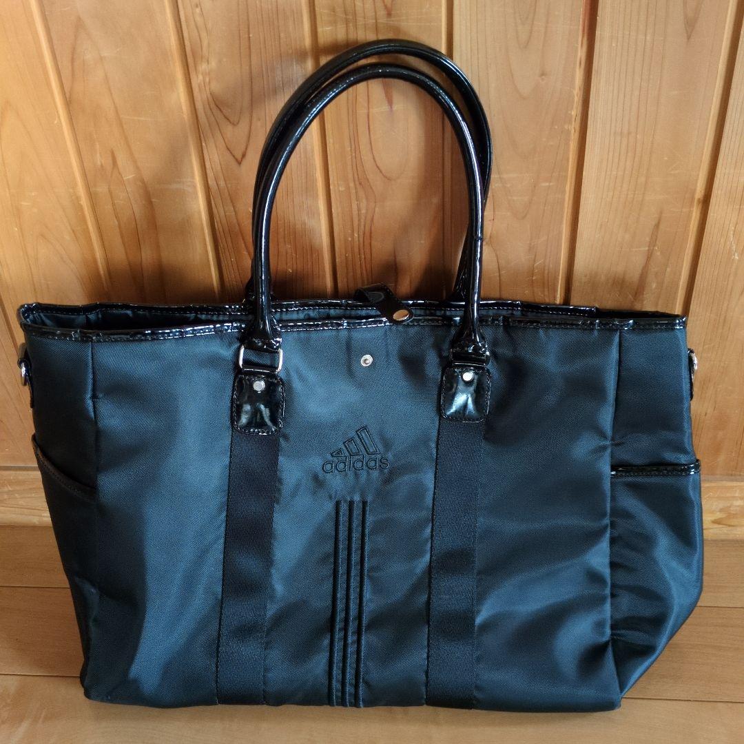 新品未使用　アディダス　adidas 黒 ナイロン トートバッグ　ゴルフ