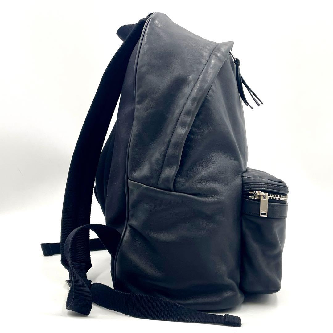 【極美品】SAINT LAURENTシティ バッグパック ブラック 本革 メンズ