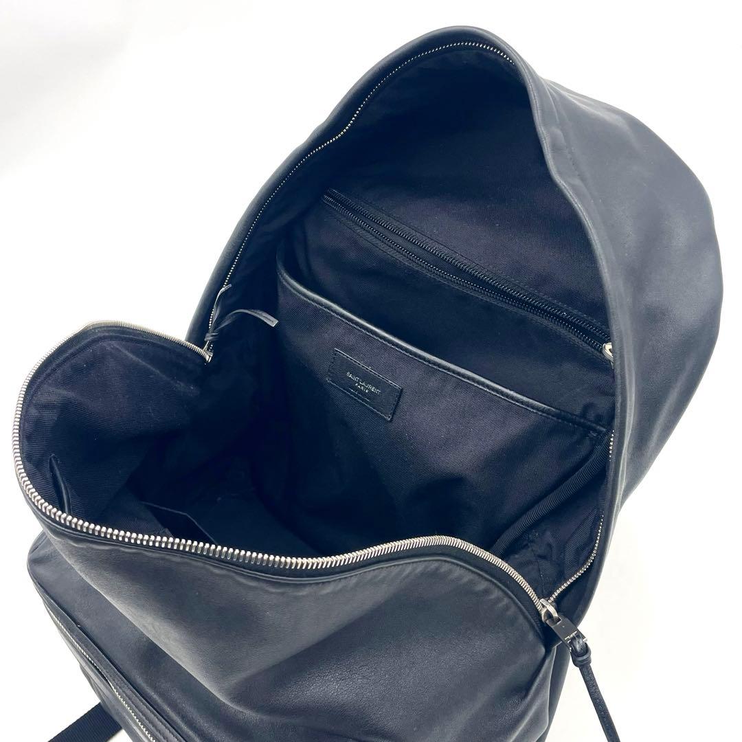 【極美品】SAINT LAURENTシティ バッグパック ブラック 本革 メンズ