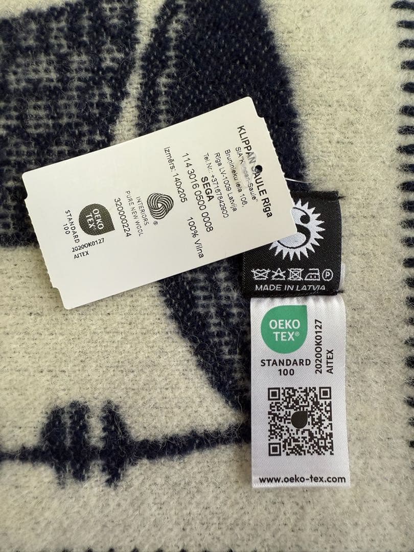 Klippan クリッパン　ブランケット　フクロウ柄　ミナペルホネン