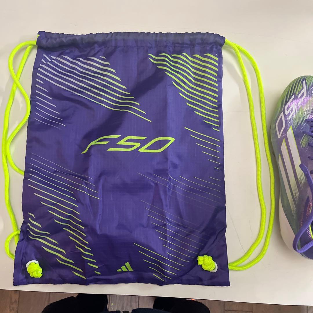 adidas F50 サッカーシューズ 紫/緑 FG 27.0cm
