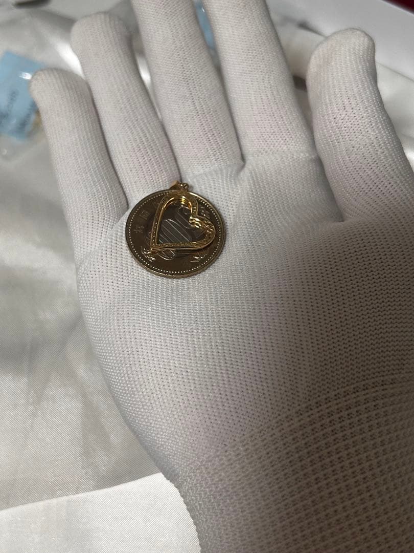 値下げしました！18金　オープンハートペンダント