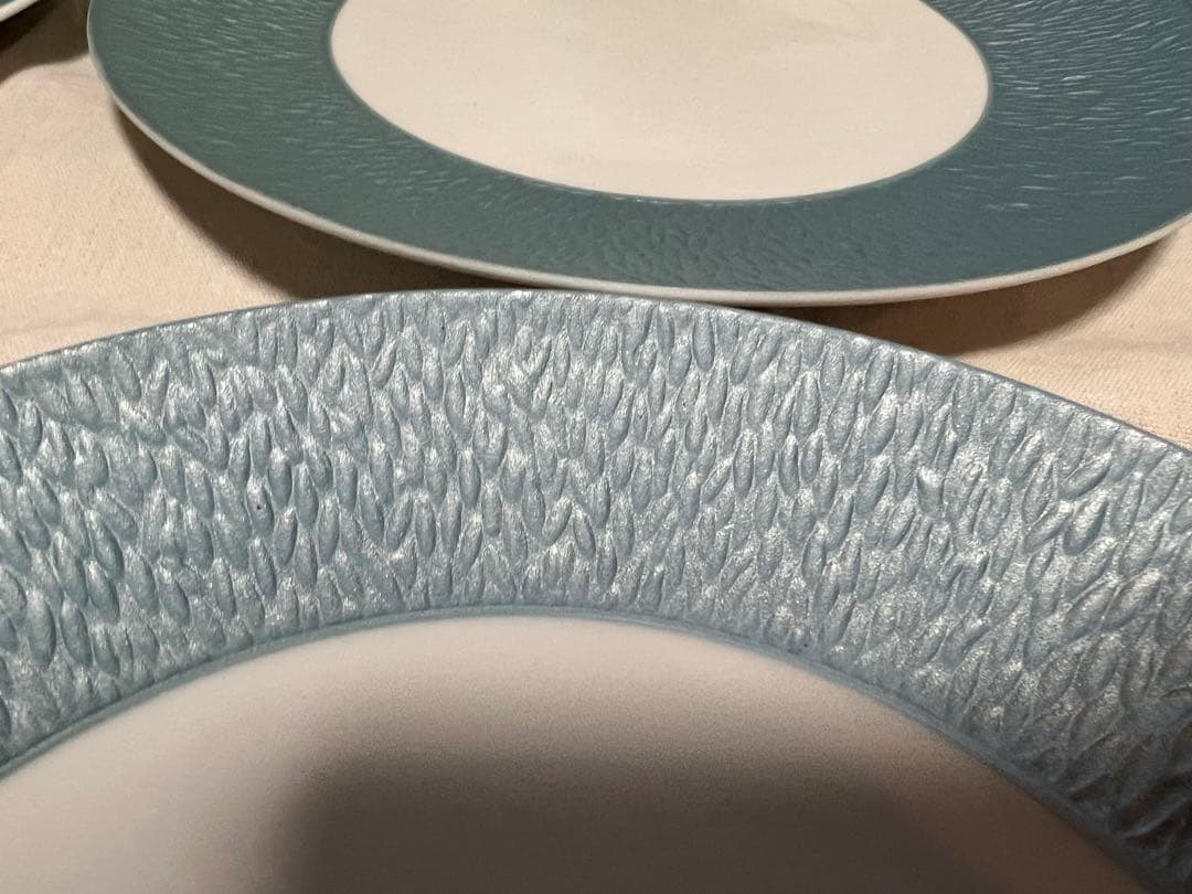 美品RAYNAUDレイノーミネラルスカイブルー プレート27cm6枚セットF41