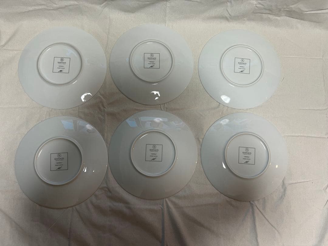 美品RAYNAUDレイノーミネラルスカイブルー プレート27cm6枚セットF41