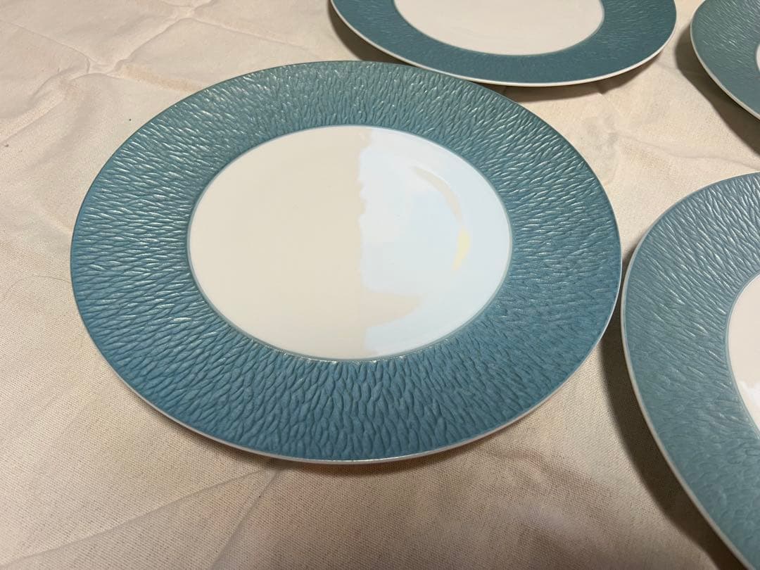美品RAYNAUDレイノーミネラルスカイブルー プレート27cm6枚セットF41