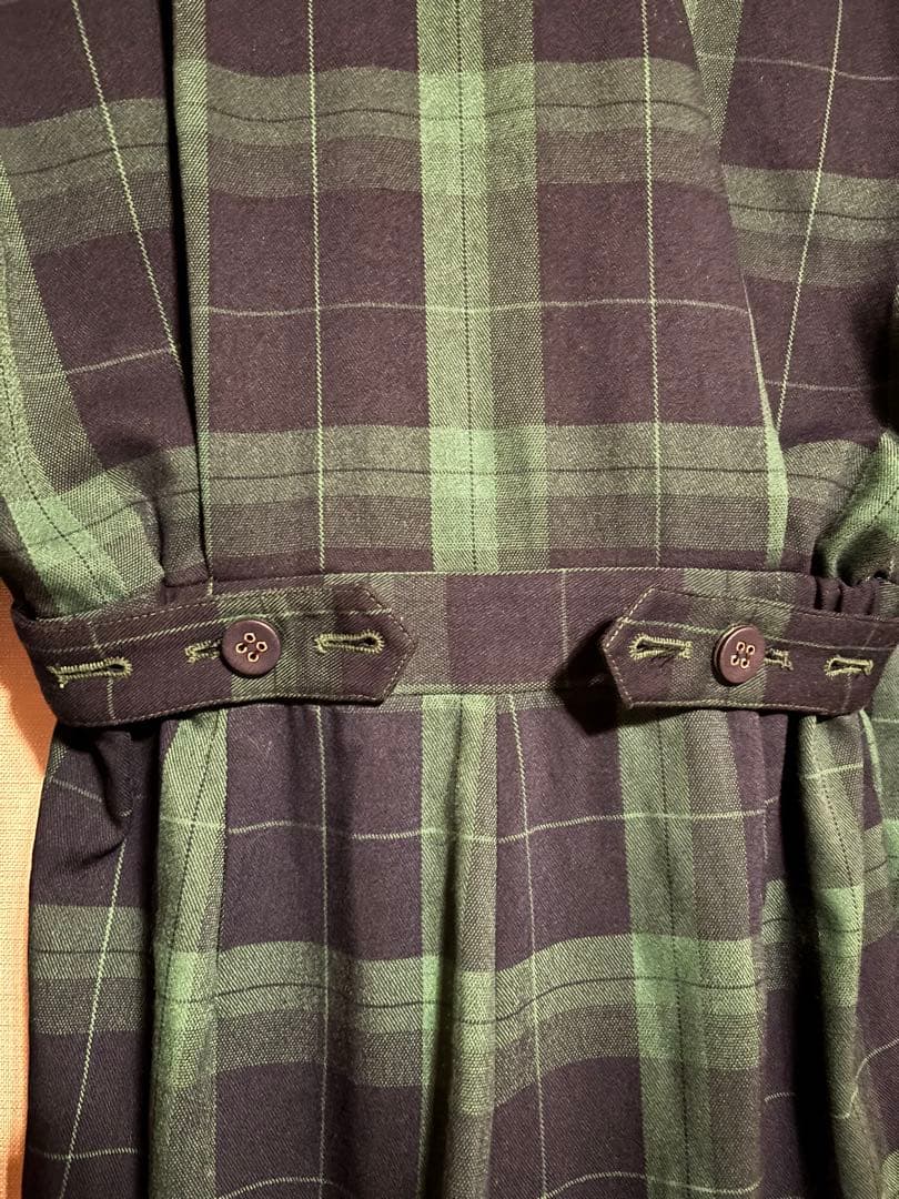 PAMEO POSE グリーン系チェックオールインワン