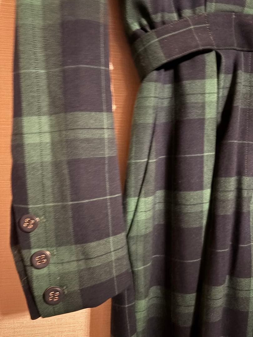 PAMEO POSE グリーン系チェックオールインワン