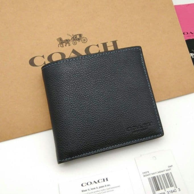 新品　COACH　折り財布　二つ折り財布　メンズ　人気の小銭入れ付き