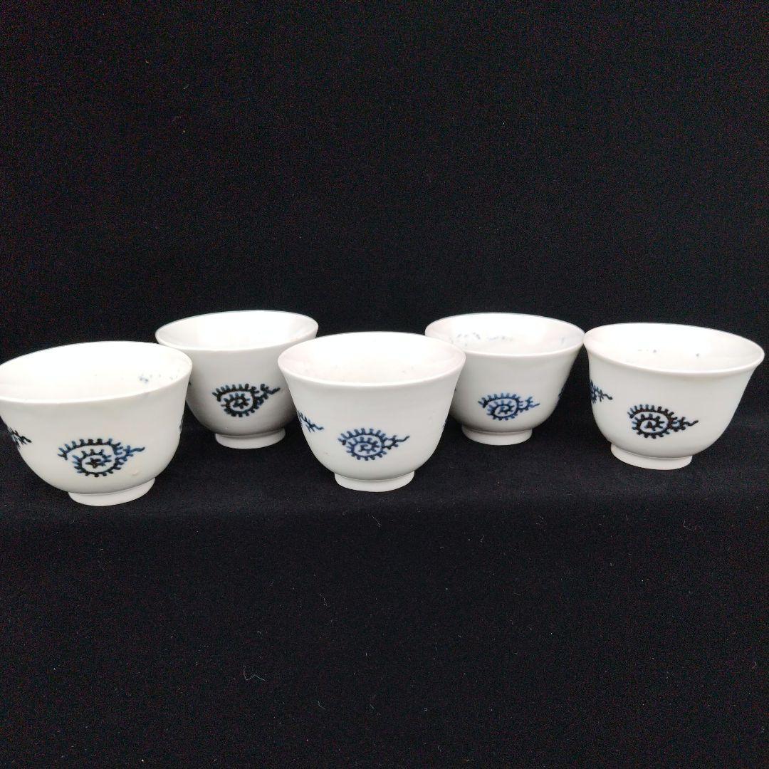 古伊万里染付蛸唐草文様江戸初期茶道具煎茶椀猪口酒器