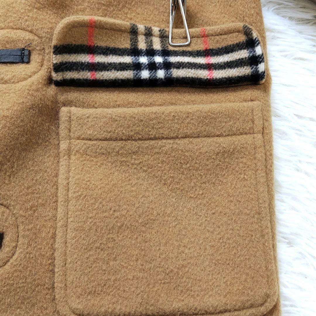 バーバリーズ　ダッフルコート　キャメル　ノバチェック　140