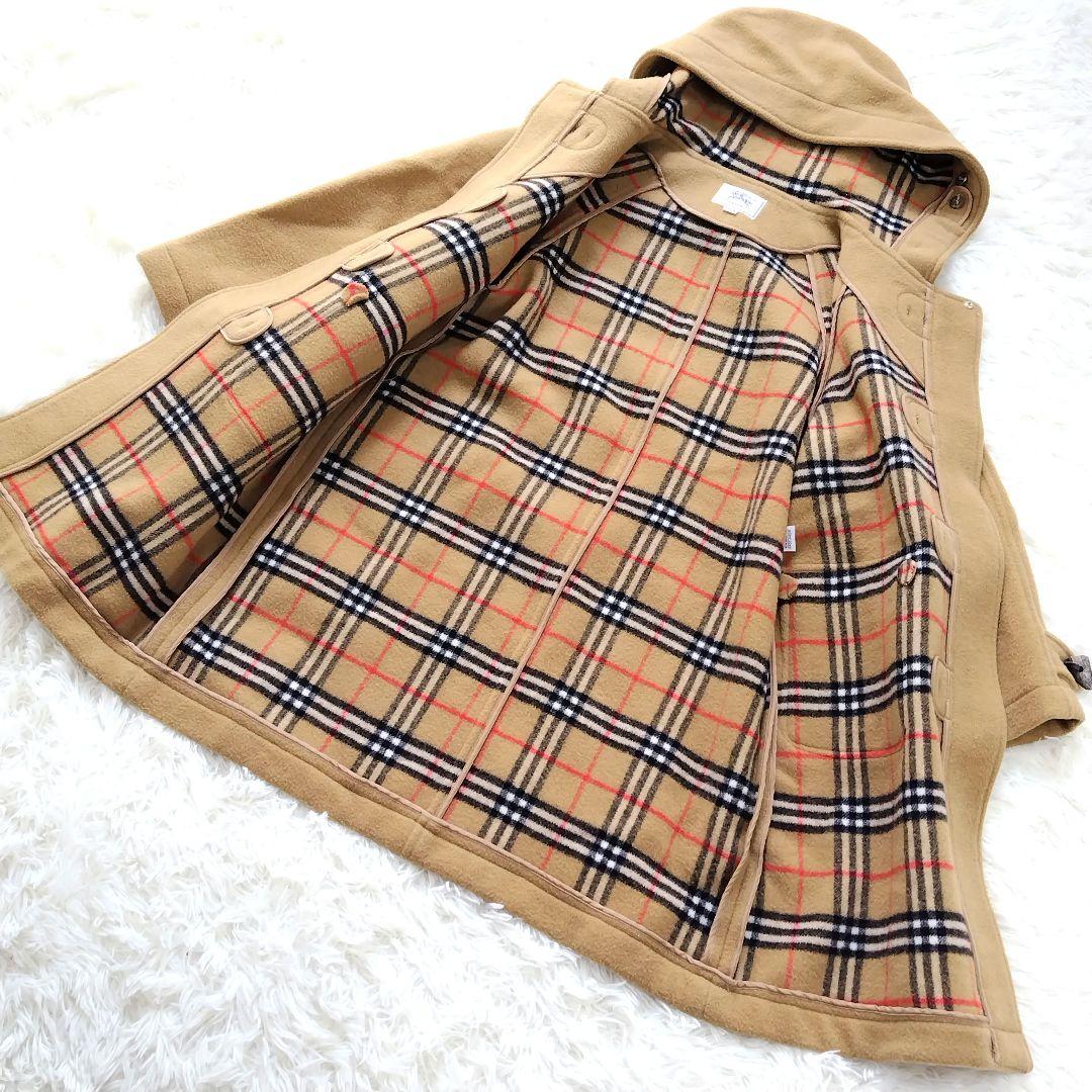 バーバリーズ　ダッフルコート　キャメル　ノバチェック　140