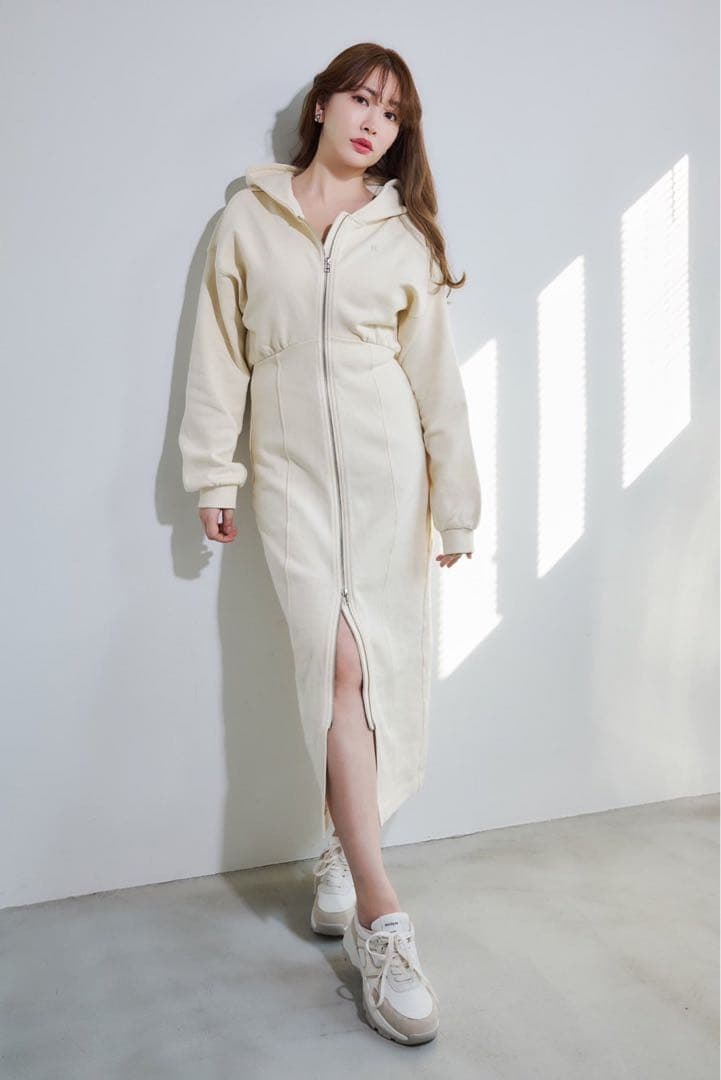 ワンピース herlipto Flight Mode Zip Hoodie Dress M